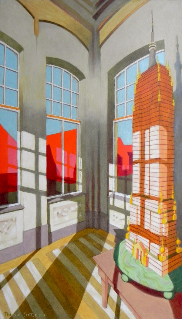 abandoned room with the empire state building  Imprimer